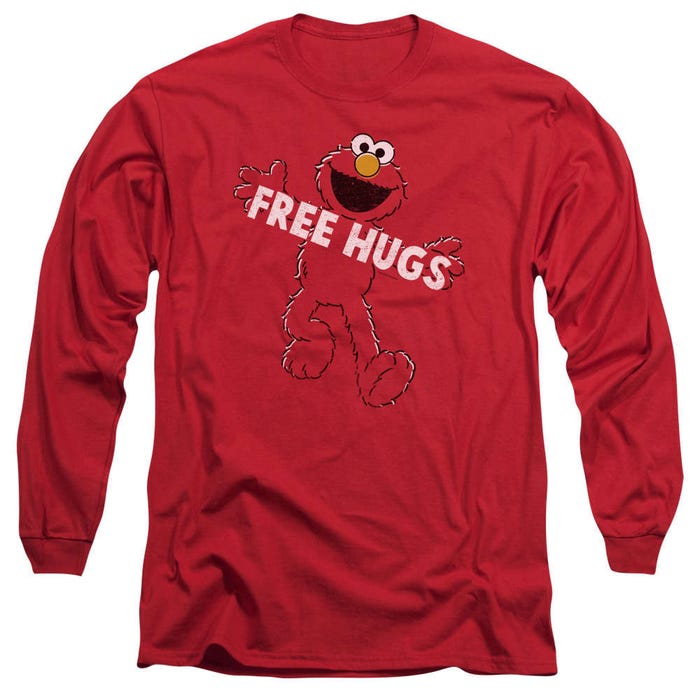 Free Hugs Elmo Sesame Street Long Sleeve Shirt