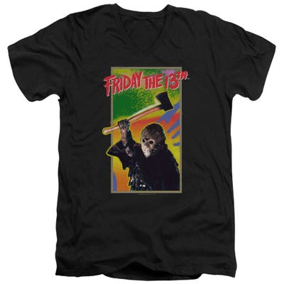 Friday the 13th Doomed Retro Game V-Neck T-Shirt