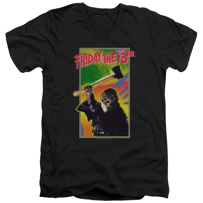 Friday the 13th Doomed Retro Game V-Neck T-Shirt