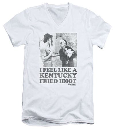 Fried Idiot Rocky V-Neck T-Shirt