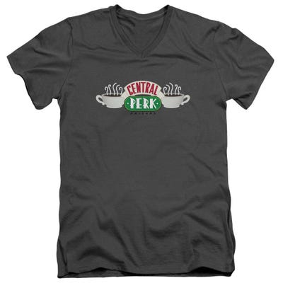 Friends TV Show Central Perk Logo V-Neck T-Shirt