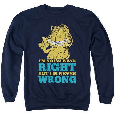 NEVER WRONG GARFIELD Sweatshirt