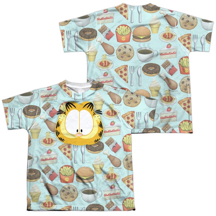 Garfield Cat Food (Front/Back Print) Back & Front Kids Sublimation T-Shirt