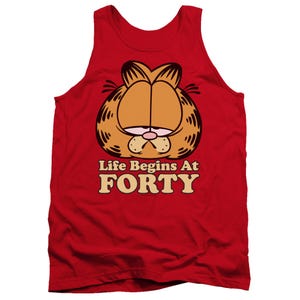 Garfield Life Begins At Forty Tank Top