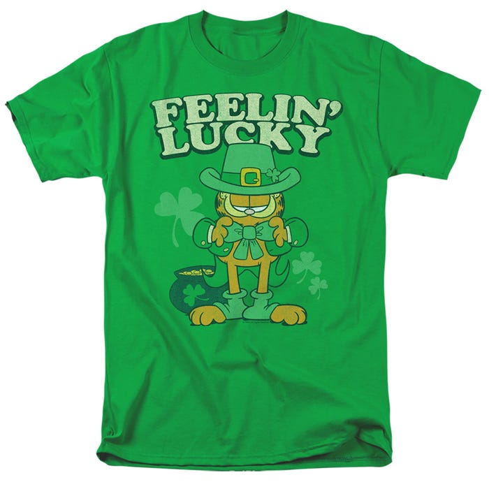 Garfield St. Patricks Day Irish Feelin' Lucky T-Shirt