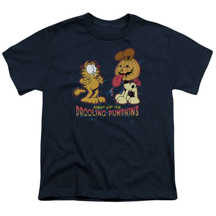 Garfield Drooling Pumpkins Kids T-Shirt