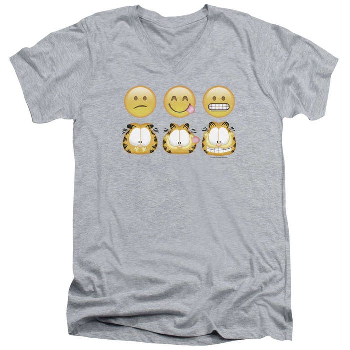 Garfield Emojis V-Neck T-Shirt