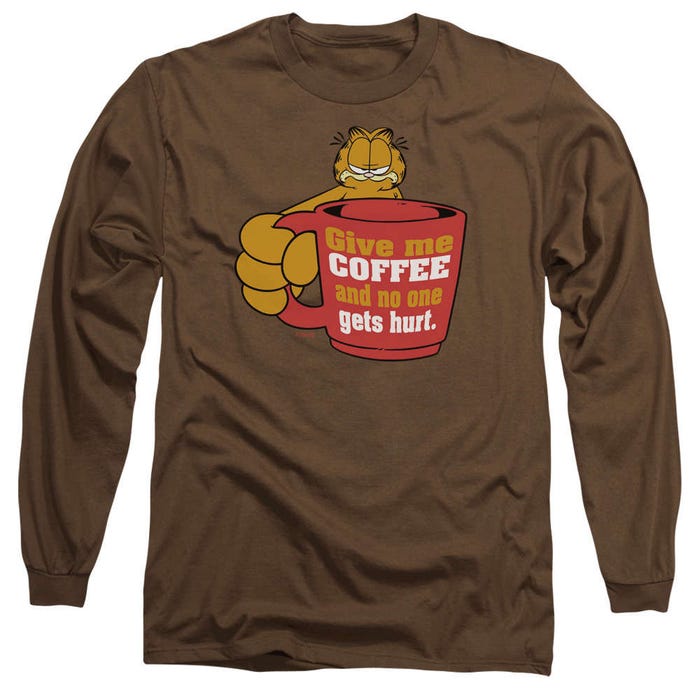 Garfield Give Me Coffee Long Sleeve Shirt