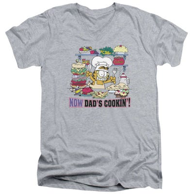 Garfield Now Dads Cooking V-Neck T-Shirt