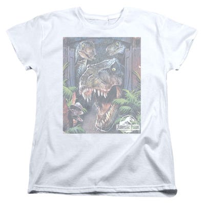 Giant Door Jurassic Park Womens T-Shirt
