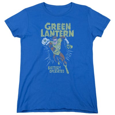Green Lantern Battery Operated Full Charged Womens T-Shirt