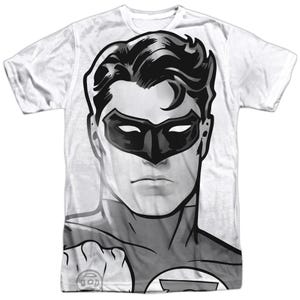 Green Lantern Black and White Portrait Sublimation T-Shirt