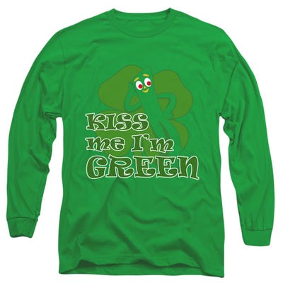 Gumby Kiss Me I'm Green Official St. Patrick's Day Long Sleeve Shirt