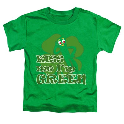 Gumby Kiss Me I'm Green Official St. Patrick's Day Toddler T-Shirt