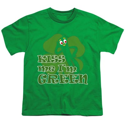 Gumby Kiss Me I'm Green Official St. Patrick's Day Kids T-Shirt