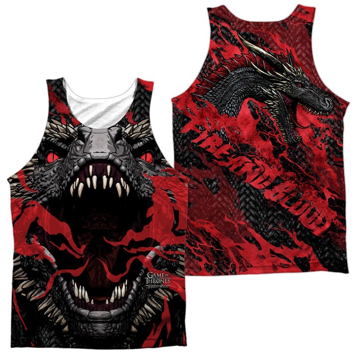 Game Of Thrones Dragons Front /Back Print Front & Back Sublimation Tank Top