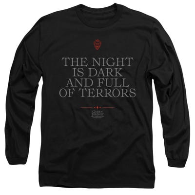 Game Of Thrones Night Is Dark Long Sleeve Shirt