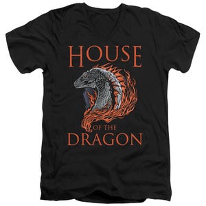 HOUSE OF THE DRAGON HOD DRAGON ILLUSTRATION V-Neck T-Shirt