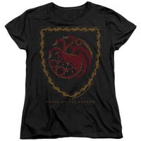 HOUSE OF THE DRAGON SHIELD VINTAGE DARK Womens T-Shirt