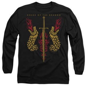 HOUSE OF THE DRAGON SWORD AND DRAGON HEADS Long Sleeve Shirt