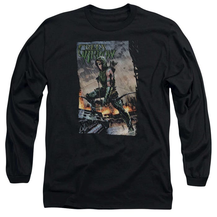 Green Arrow Fire And Rain Long Sleeve Shirt