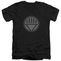 Green Lantern Black Symbol V-Neck T-Shirt