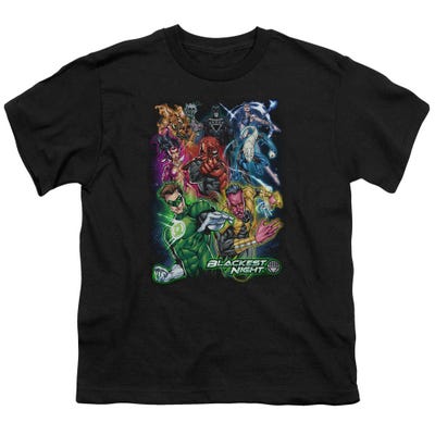Green Lantern Blackest Group Kids T-Shirt