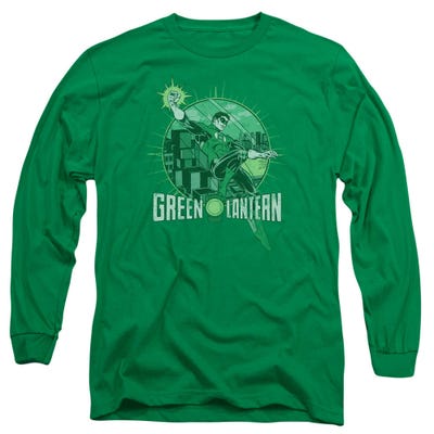 Green Lantern City Pattern Long Sleeve Shirt