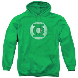 Green Lantern Gl Logo Distressed Hoodie