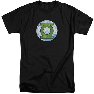 Green Lantern Gl Neon Distress Logo Tall T-Shirt