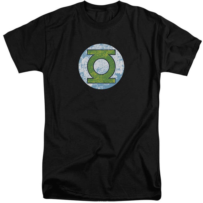 Green Lantern Gl Neon Distress Logo Tall T-Shirt