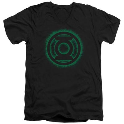 Green Lantern Green Flame Logo V-Neck T-Shirt