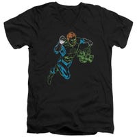 Green Lantern Neon Lantern V-Neck T-Shirt