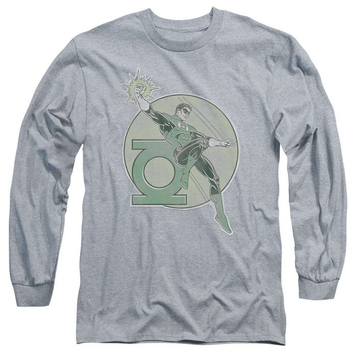 Green Lantern Retro Lantern Iron On Long Sleeve Shirt