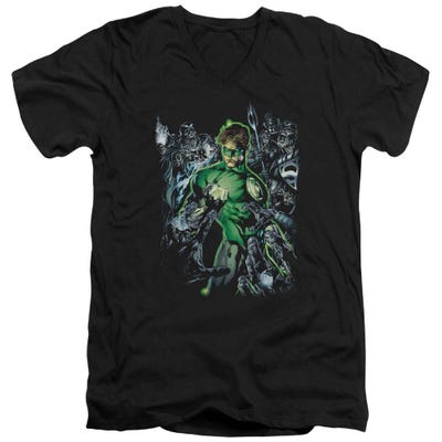 Green Lantern Surrounded By Death V-Neck T-Shirt