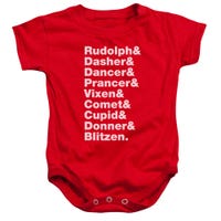 REINDEER NAMES Baby Bodysuit