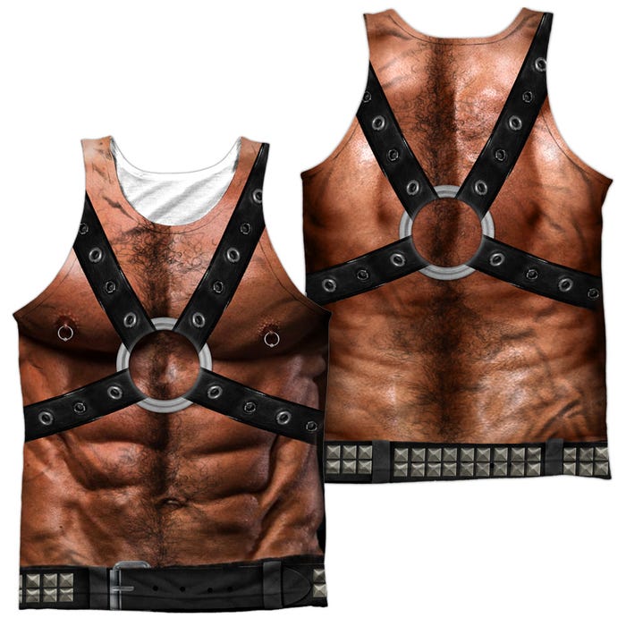 LEATHER DADDY FETISH COSTUME Front & Back Sublimation Tank Top