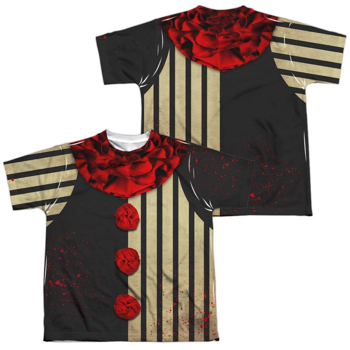 CREEPY CLOWN COSTUME Back & Front Kids Sublimation T-Shirt