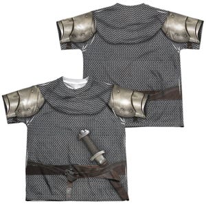 KNIGHT FIGHTER COSTUME Back & Front Kids Sublimation T-Shirt