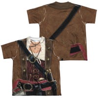 PIRATE LASS COSTUME Back & Front Kids Sublimation T-Shirt