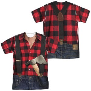 LUMBERJACK COSTUME Front & Back Sublimation T-Shirt