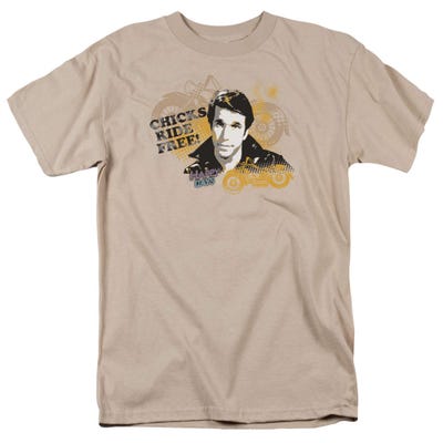 Happy Days Chicks Ride Free T-Shirt