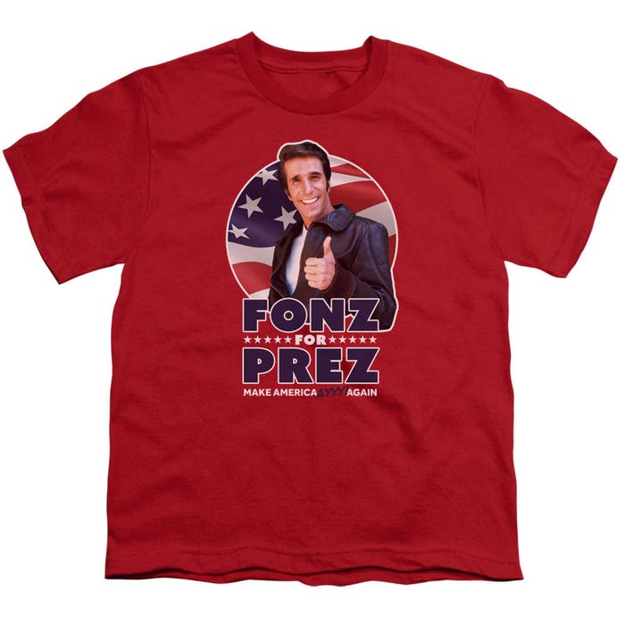 Happy Days Fonz For Prez Kids T-Shirt