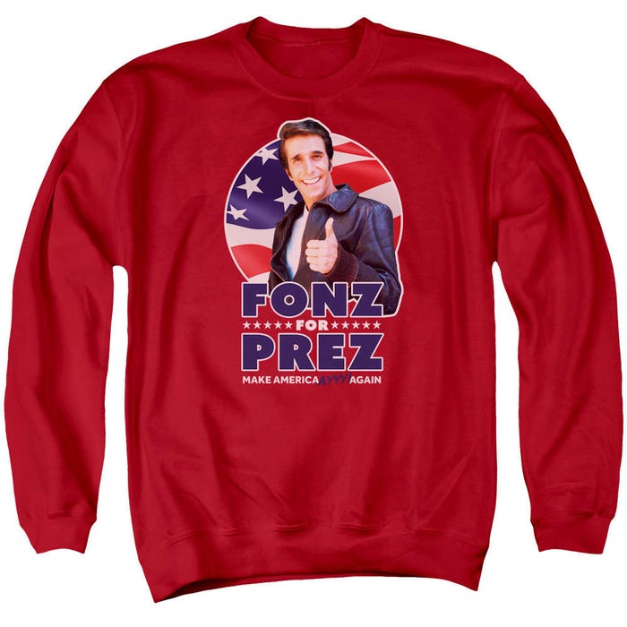 Happy Days Fonz For Prez Sweatshirt