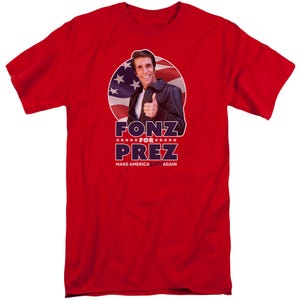 Happy Days Fonz For Prez Tall T-Shirt