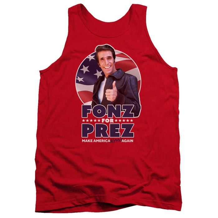 Happy Days Fonz For Prez Tank Top