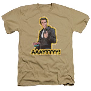 Happy Days Fonzie AAAYYYY Heather T-Shirt