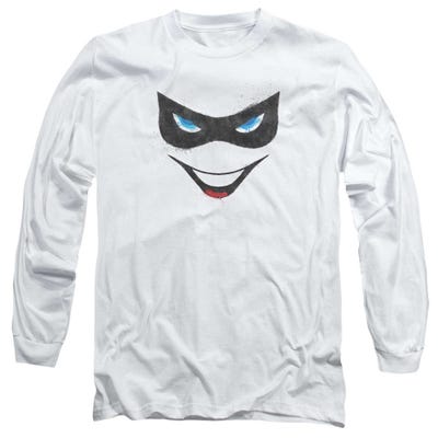 Harley Quinn Face Batman Long Sleeve Shirt