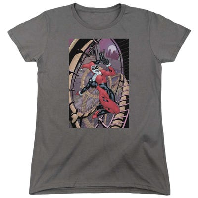 Harley Quinn First Batman Womens T-Shirt