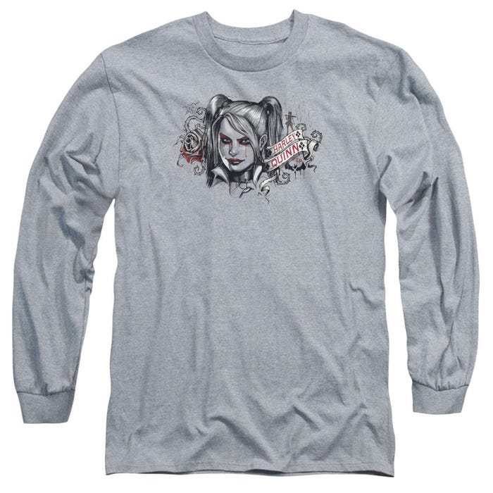 Harley Quinn Hq Sketch Long Sleeve Shirt